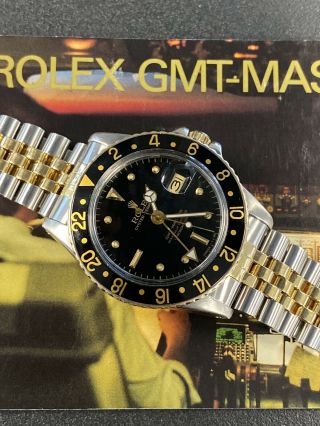♛ Rolex ♛ Gmt Master 16753 18k/ss Automatic Nipple Dial 40mm Serviced