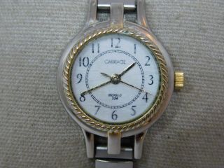 Carriage Indiglo WR 30M Two Tone Stainless Steel Ladies Watch 2