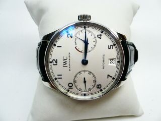 IWC Portugieser IWC500705 SS Auto Strap Wristwatch,  Box & Booklets 5