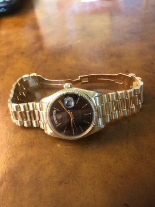 Rolex Day - Date Presidential President 36mm 18038 18k Gold Watch