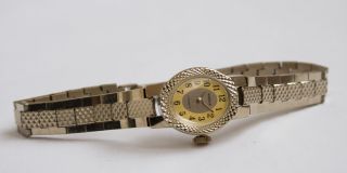 Women ' s Watches CHAIKA OLD STOCK Gold Plated Soviet USSR 17 Jewels 3
