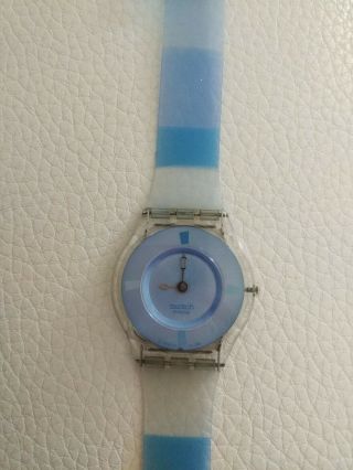 Authentic Swatch Watch Skin - Bludablu - Sfk170 - Blue Stripes
