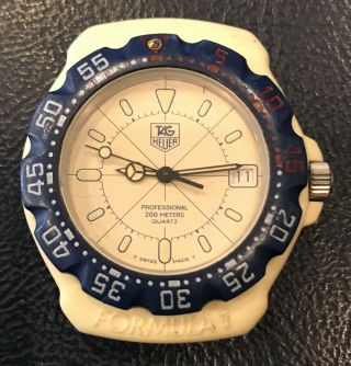 Vintage Tag Heuer Formula 1 One Watch Blue And Cream