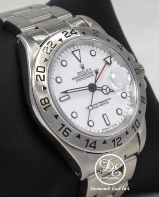 Rolex Explorer II 16570 GMT 40mm Oyster White Dial Men ' s Watch BOX/PAPERS 2
