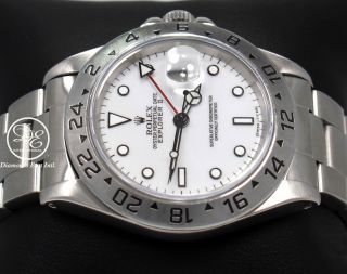Rolex Explorer II 16570 GMT 40mm Oyster White Dial Men ' s Watch BOX/PAPERS 4