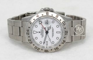 Rolex Explorer II 16570 GMT 40mm Oyster White Dial Men ' s Watch BOX/PAPERS 8
