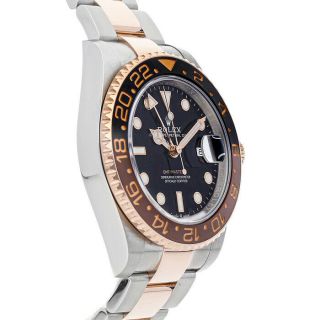 Rolex GMT - Master II Rootbeer Auto Steel Gold Men Bracelet Watch Date 126711CHNR 4