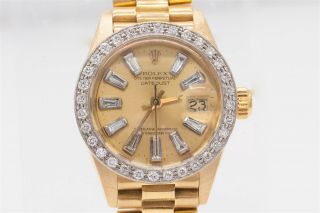 $20,  000 2ct Vs H Diamond 18k Yellow Gold Rolex Ladies President Watch Wty & Box