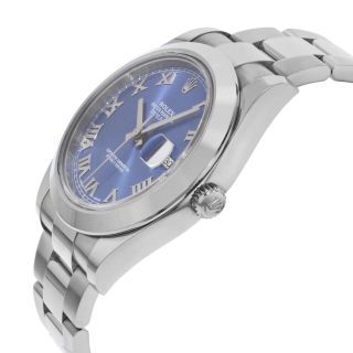 Rolex Datejust II 116300 bro Blue Roman Dial Steel Automatic Men ' s Watch 3