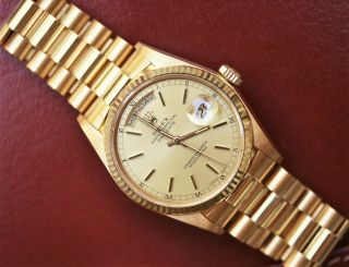 Rolex 18k President Day Date 18038 From 1985 2