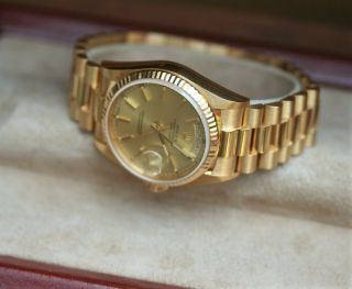 Rolex 18k President Day Date 18038 From 1985 4