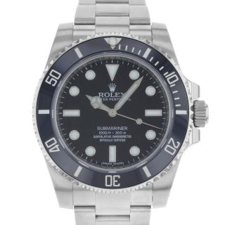 Rolex Submariner Black Dial No Date Steel Ceramic Automatic Men Watch 114060 2