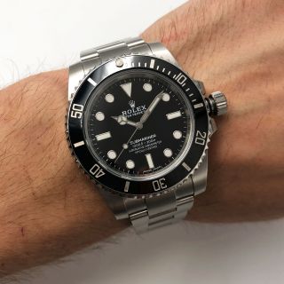 Rolex Submariner Black Dial No Date Steel Ceramic Automatic Men Watch 114060 6