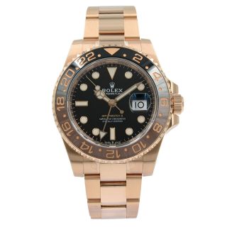 Rolex Gmt - Master Ii 126715 Root Beer 18k Rose Gold Automatic Mens Watch