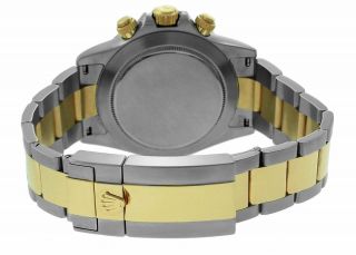 2016 ENGRAVED Rolex Daytona Cosmograph 116523 Slate Gray 40mm Two Tone Watch 5