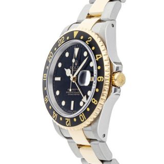 Rolex GMT Master II Auto 40mm Steel Yellow Gold Mens Oyster Bracelet Watch 16713 3