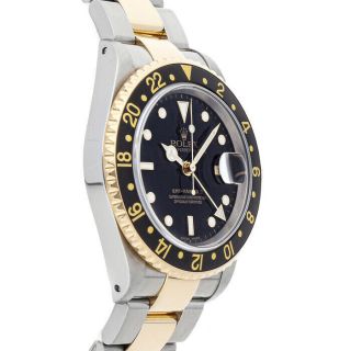 Rolex GMT Master II Auto 40mm Steel Yellow Gold Mens Oyster Bracelet Watch 16713 4