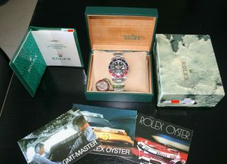 Rolex Gmt 16750 Pepsi R - Serial Box And Papers - 1987