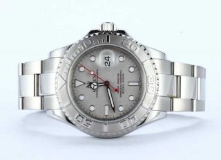 35mm Rolex Yacht - Master Watch with Platinum Bezel,  Gray Dial 168622 5