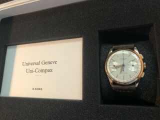 Universal Geneve Uni - Compax 124118 - 5 Solid 18k Rose Gold 35mm Chronograph 8