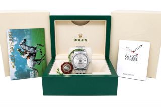 Rolex Men ' s Datejust 36MM Stainless Steel 16030 Wristwatch - Silver Index Dial 8
