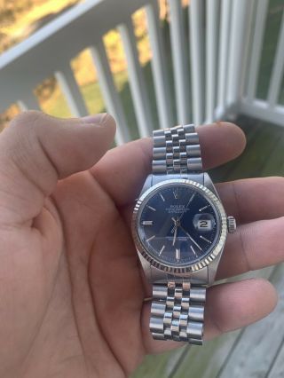 Rolex Datejust 1601 Mens Stainless Steel & 18k White Gold