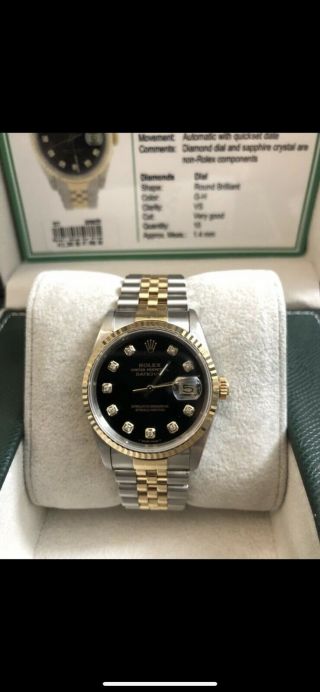 Rolex Datejust 36mm Two Tone Jubilee 18k Gold & Stainless Steelytj