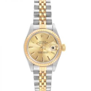 Rolex Datejust 26 Steel Yellow Gold Champagne Dial Ladies Watch 79173