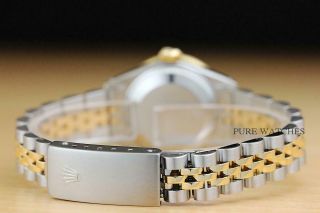 ROLEX LADIES DATEJUST 18K YELLOW GOLD DIAMOND BEZEL,  SILVER DIAL,  AND LUGS WATCH 6