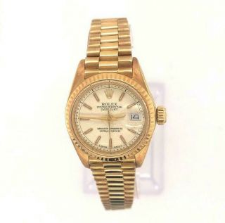 Rolex 6917 Lady President Datejust 18k Yellow Gold Automatic Ladies 