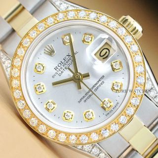 Rolex Ladies Datejust Diamond 2 Tone 18k Yellow Gold & Steel Watch,  Rolex Band