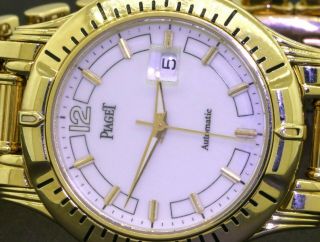 Piaget Polo 24010 heavy 18K gold automatic men ' s watch w/ date 2