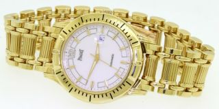 Piaget Polo 24010 heavy 18K gold automatic men ' s watch w/ date 3