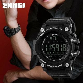 Skmei Men Bluetooth Smart Wrist Watch For Andriod Ios Pedometer Waterproof 1227