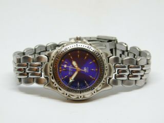 Fossil Blue Am - 3099 All Stainless Steel Quartz Analog Ladies Watch