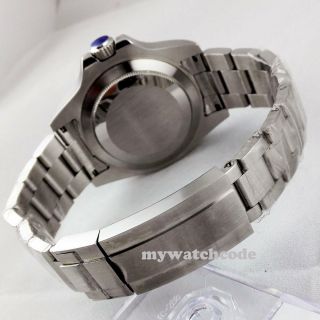 40mm BLIGER sterile white dial GMT sapphire glass automatic movement mens watch 8
