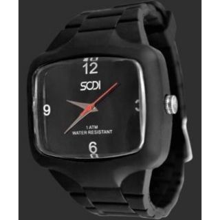 Black Unisex Mens Womens Silicone Rubber Sports Fashion Watches Watch