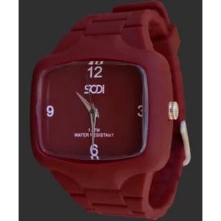 Red Unisex Mens Womens Silicone Rubber Sports Watches Fashion Watch