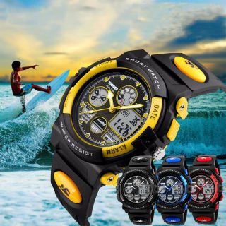 Skmei Kids Boys Girls Waterproof Alarm Silicone Sports Led Digital Wrist Watch
