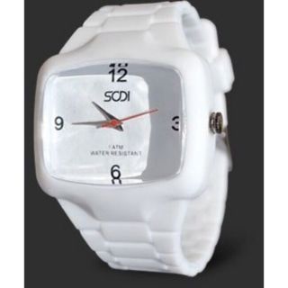 White Unisex Mens Womens Silicone Rubber Sports Watches Fashion Watch