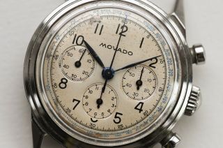 Vintage Movado M95 Chronograph Watch 35mm Stainless Steel FB Case 95M 3