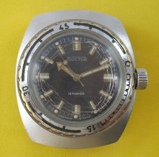 Vostok Amphibian Vintage Russian Soviet Ussr Wostok Wrist Watch Movement 2209.