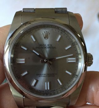 Rolex Oyster Perpetual No Date Stainless Auto 36mm Steel Dial