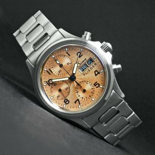 Rare Sinn Flieger 356 8987 Pilot Ii Stainless Steel Chronograph Watch Nr