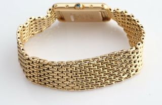 Cartier Tank Louis Ref 6600 18k Yellow Gold Ladies Wristwatch 4