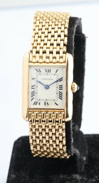 Cartier Tank Louis Ref 6600 18k Yellow Gold Ladies Wristwatch 8
