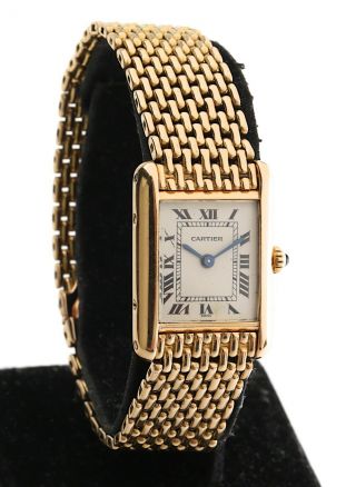 Cartier Tank Louis Ref 6600 18k Yellow Gold Ladies Wristwatch 9