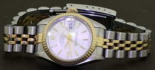 Rolex Datejust 76193 Ss/18k Gold High Fashion Automatic Ladies Watch A - Serial