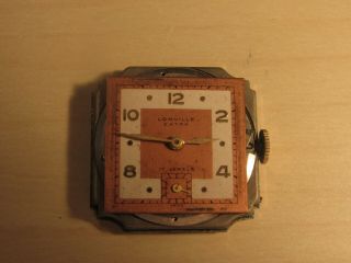 Vintage LONVILLE Extra Swiss 17 Jewels Watch - 10K Rolled Gold Plate Bezel - PARTS 5