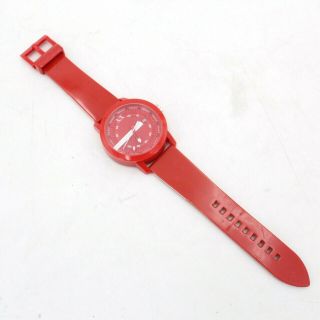 Armani Exchange Ax 1235 Red Silicone Band Stainless Case Back Watch